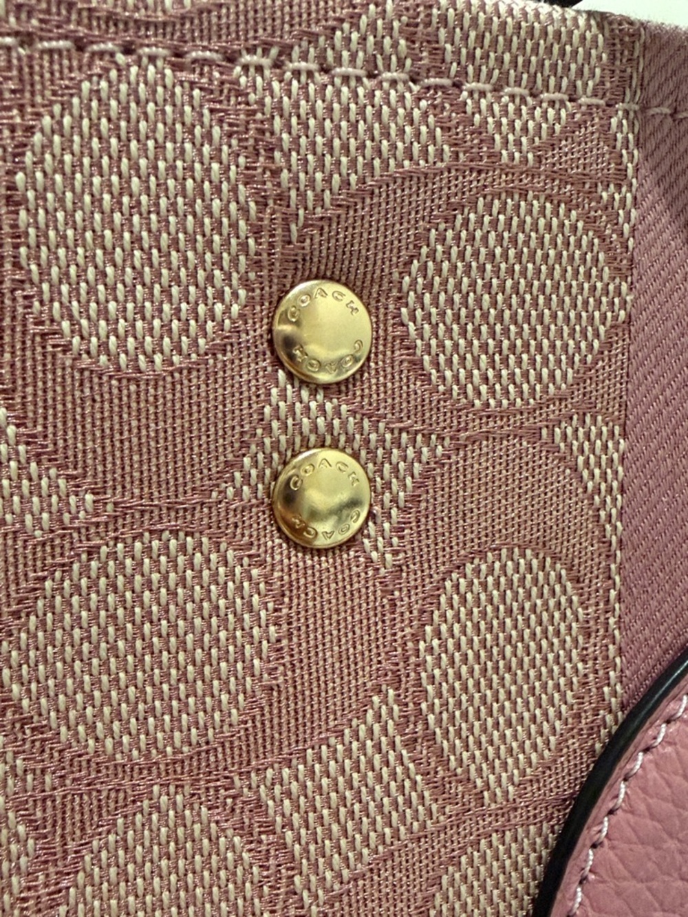 Coach Dempsey Signature Jacquard Mini Satchel (Pink) - Picture 12 of 17